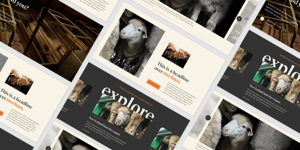 Animals Australia website modules. 